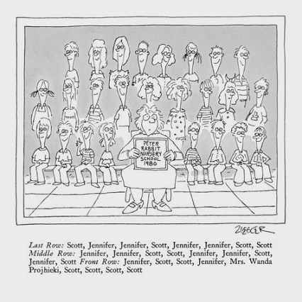 New Yorker popular names cartoon